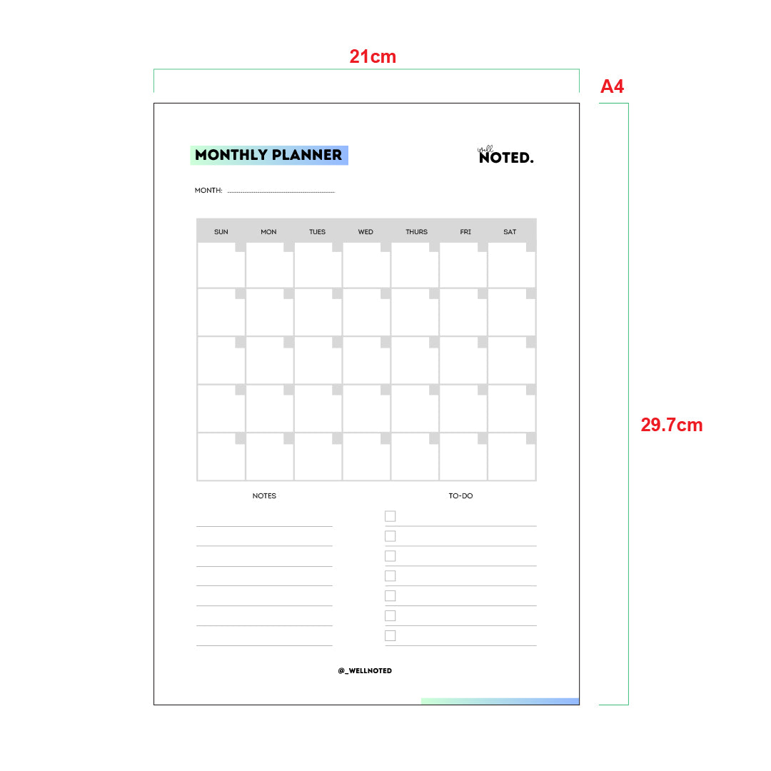 monthly planner