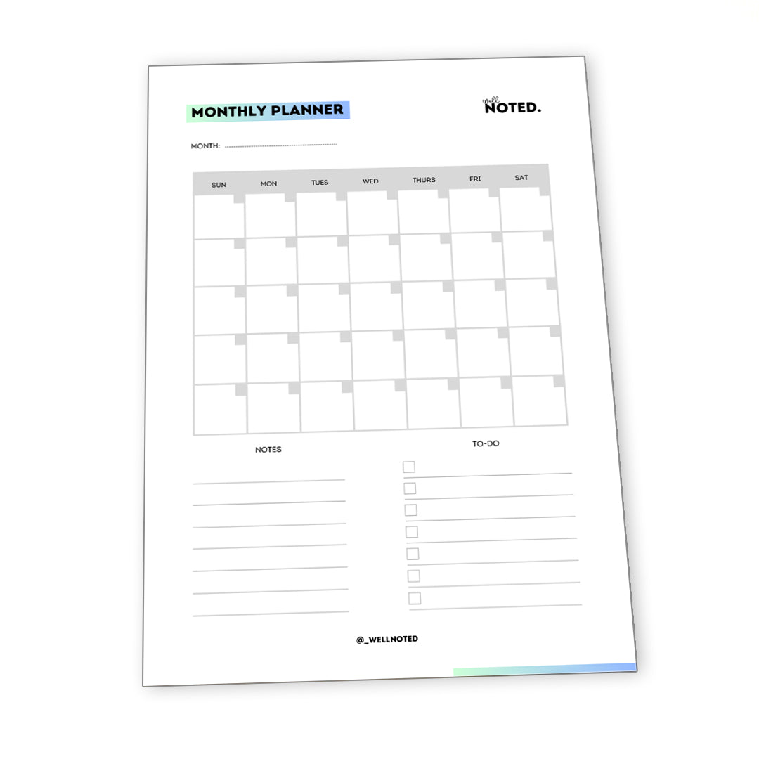monthly planner