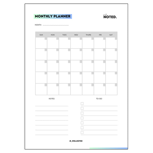 monthly planner