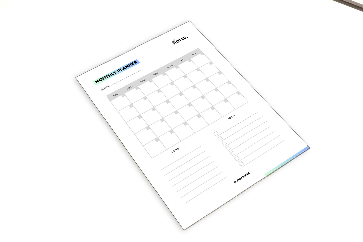 monthly planner